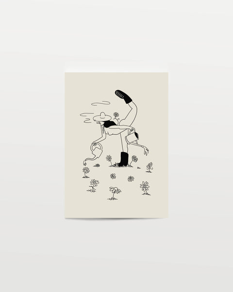 Gardening Minimal Retro Wall Art Print Vintage Home Decor: Medium
