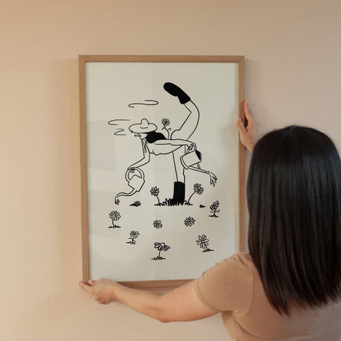 Gardening Minimal Retro Wall Art Print Vintage Home Decor: Medium