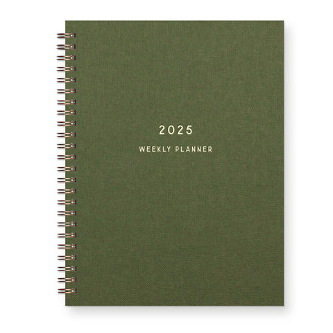 2025 Signature Dated Weekly Planner : Calendar Year: Sapphire Linen Cover | Gold Foil