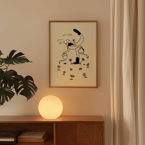 Gardening Minimal Retro Wall Art Print Vintage Home Decor: Medium