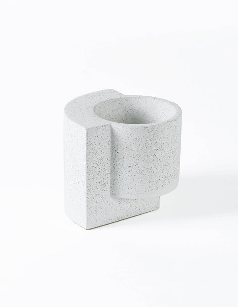 Platform Planter Small - Terrazzo - White