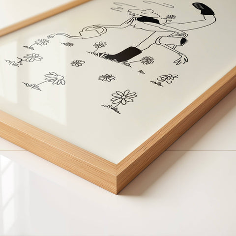 Gardening Minimal Retro Wall Art Print Vintage Home Decor: Medium