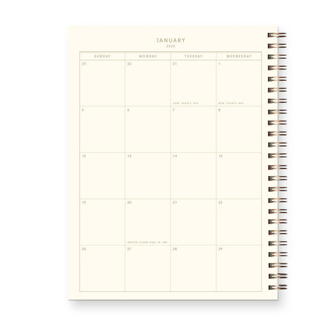 2025 Bold Dated Weekly Planner : Calendar Year