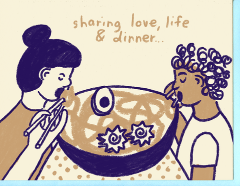 Sharing Dinner Card