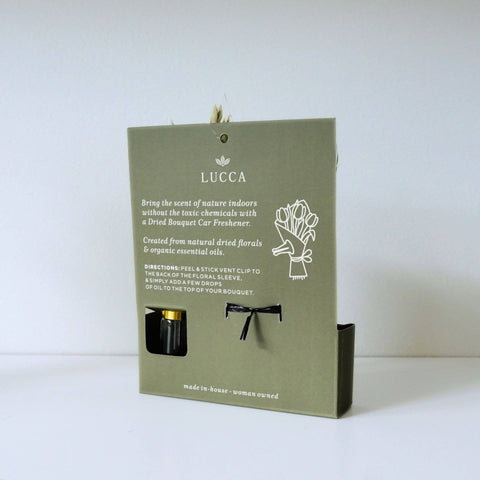 Nontoxic Floral Car Air Freshener: Lavender & Orange