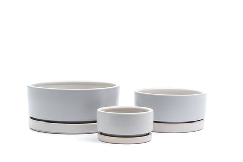 8.25" Gemstone Low-Bowls with Water Saucers: Dusty Rose