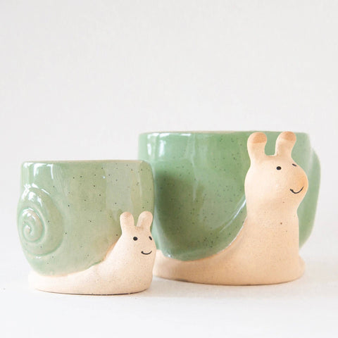 Snail Planter | Lagoon: S