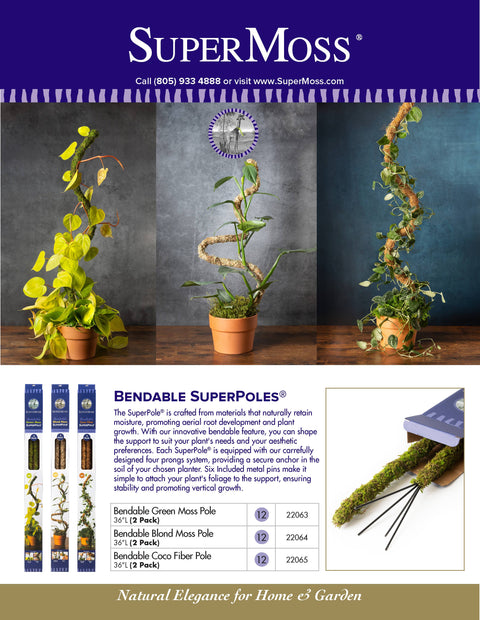 The SuperMoss Bendable SuperPole. : Green Moss Pole