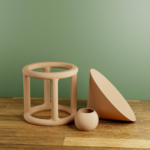 ODYSSEY Planter - Modern Marvel: Natural Wood / 8" Diameter