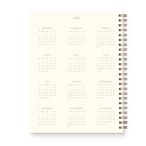 2025 Bold Dated Weekly Planner : Calendar Year