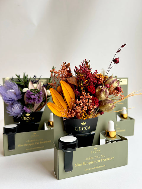 Nontoxic Floral Car Air Freshener: Lavender & Orange