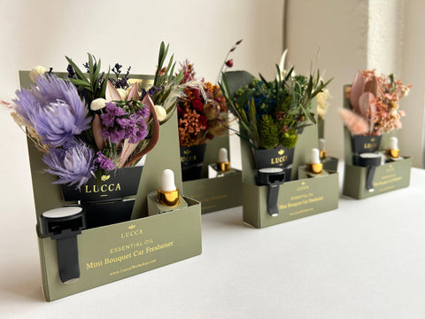 Nontoxic Floral Car Air Freshener: Amber & Chamomile & Vanilla