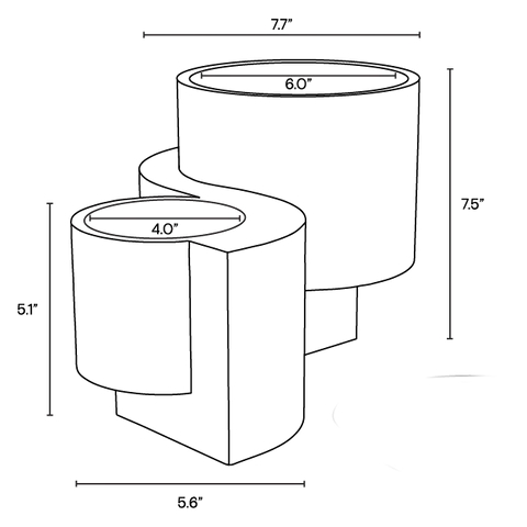 Platform Planter Medium - White