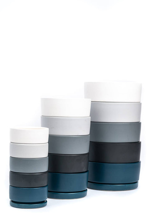 8.25" Gemstone Low-Bowls with Water Saucers: Dusty Rose