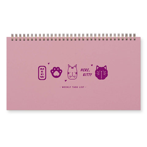 Meow Cat Weekly Planner: Thistle Cover | Mulberry Ink