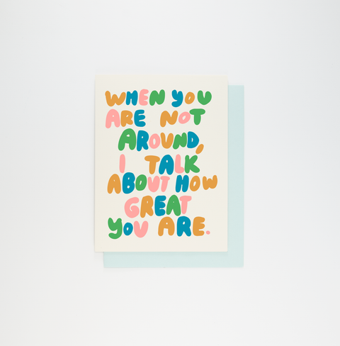 I Talk About You Card - Case Pack of 6 Cards