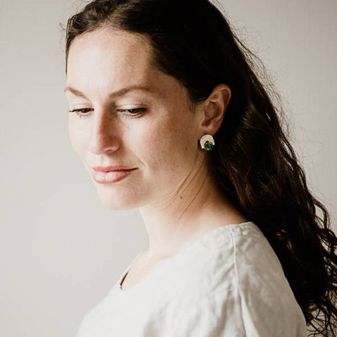 Bali Studs // Turquoise: Brass