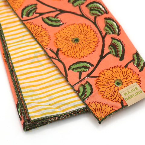 Double Sided Dog Bandana: Blue Floral