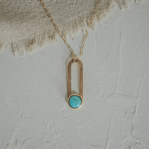 Gulch Necklace // Turquoise // Demi-Fine Gold