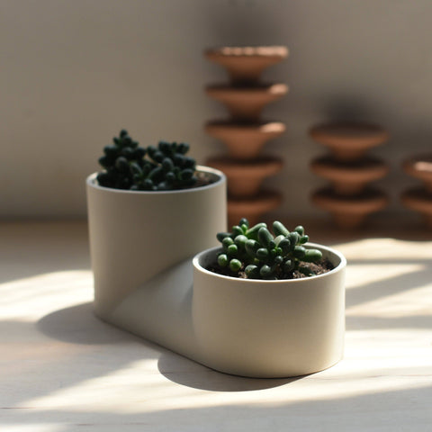 Double Planter: Black