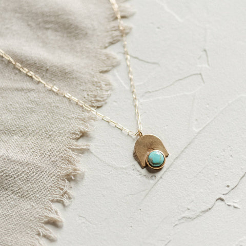 Bali Necklace // Turquoise // Demi-Fine Gold