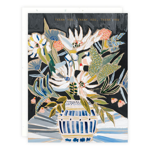 Blue White Floral