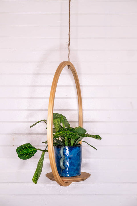 Large Bubble Hanging Planter: Natural Pine