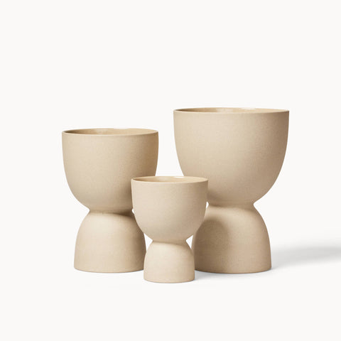Stoneware Stacked Planters: Medium