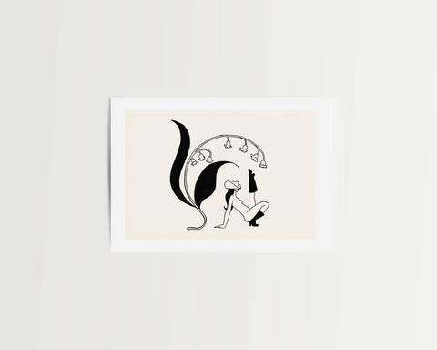 Lily of the Valley Cowgirl & Botanical Western Giclée Print: Small