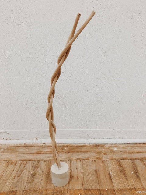 Small Knots: Natural / Double Knot ~12-14" / Standing with Base