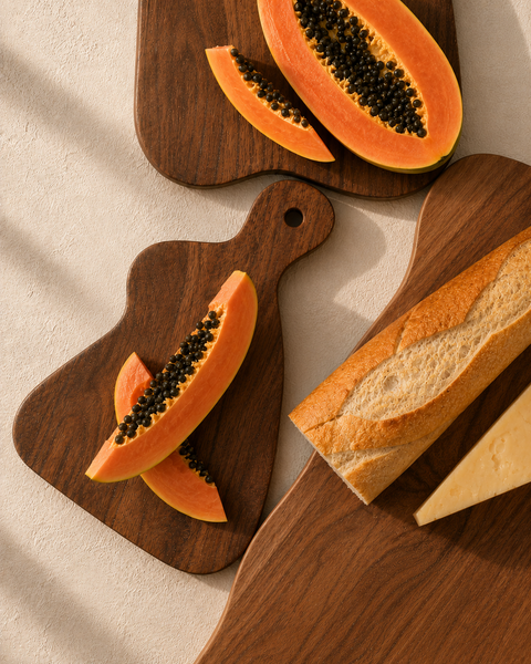 Teak Wavy Charcuterie Boards: Set of 3