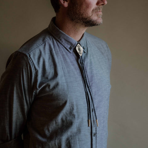 Rimini Bolo Tie: Black / Turquoise