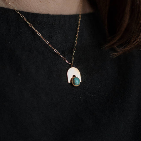 Bali Necklace // Turquoise // Demi-Fine Gold