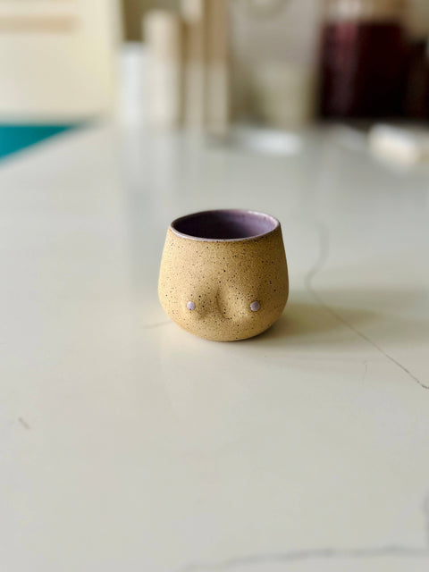 Boob cup - Handmade Ceramic cup  Fun & Functional Gift: Lavender