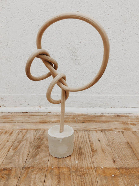 Small Knots: Natural / Double Knot ~12-14" / Standing with Base