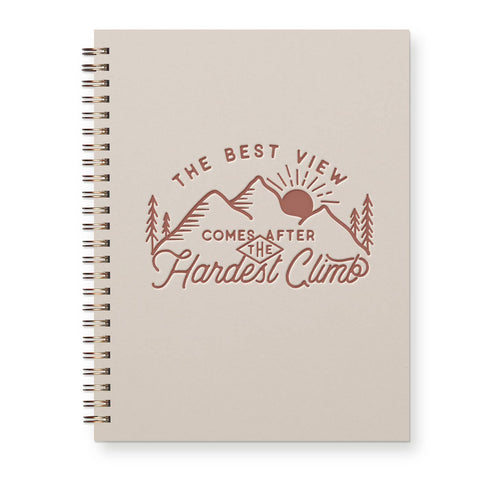 Best View Journal: Lined Notebook: Moss Cover | White Ink