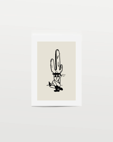 Desert Cowgirl Minimal Western Art Print Vintage Home Decor
: Large