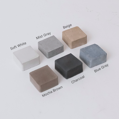 Dome Half Round Concrete Pot Planter : Gray