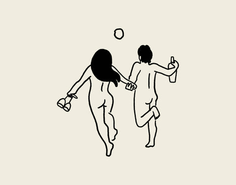 Wine Lovers Minimal Art Print: Large