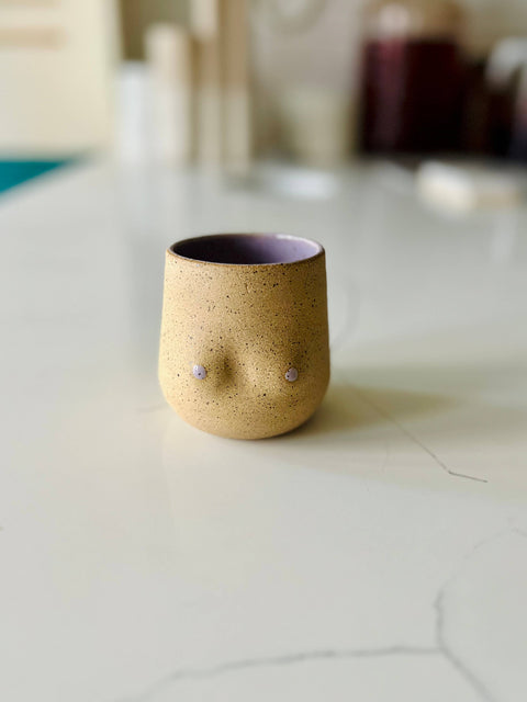 Boob Tumbler - Handmade Ceramic Mug  Fun & Functional Gift: White
