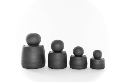 Charcoal Black Stash Jars: Large