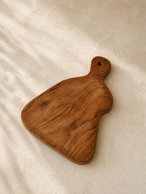 Teak Wavy Charcuterie Boards: Set of 3