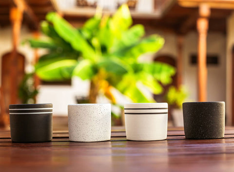 Small Ceramic Planter: Black