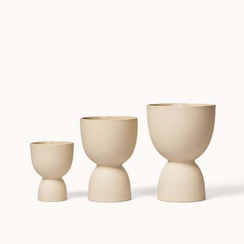 Stoneware Stacked Planters: Small