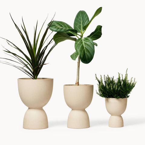 Stoneware Stacked Planters: Large