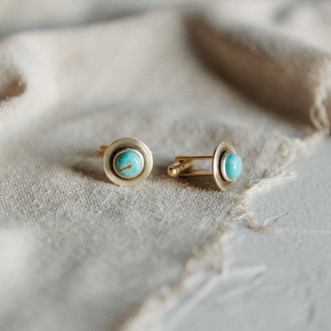 Gibbon Cufflinks // Turquoise