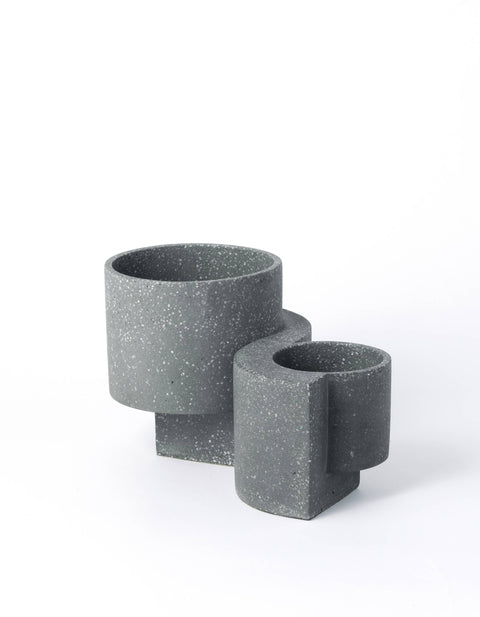 Platform Planter Small - Terrazzo - Graphite