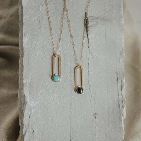 Gulch Necklace // Turquoise // Demi-Fine Gold
