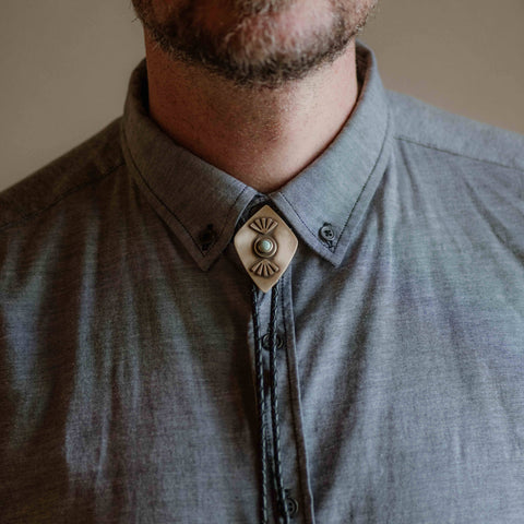 Rimini Bolo Tie: Black / Turquoise
