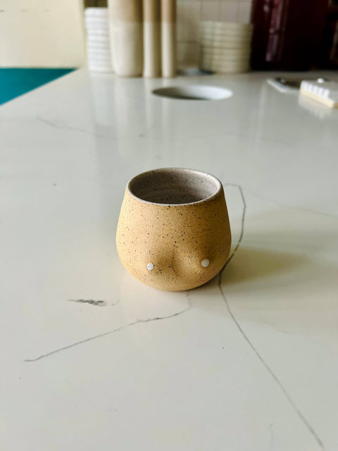 Boob cup - Handmade Ceramic cup  Fun & Functional Gift: White